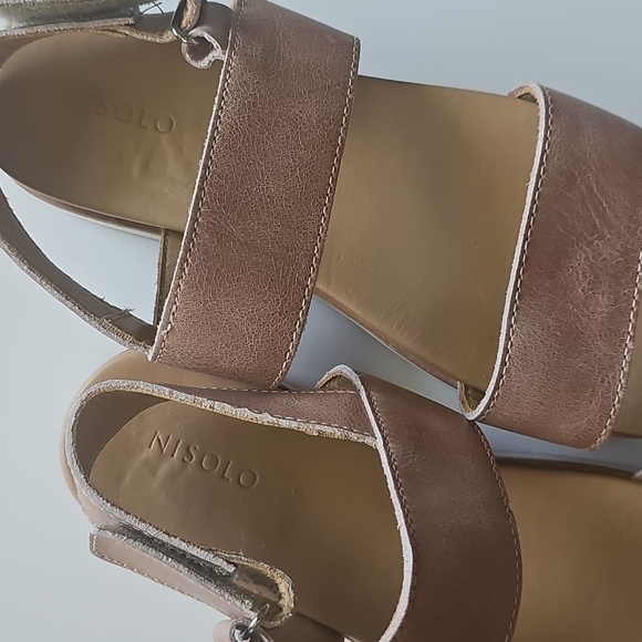 NWOT Nisolo Almond Sandals with Cushioned Footbed and Slingback Go To Flatform - Picture 7 of 10